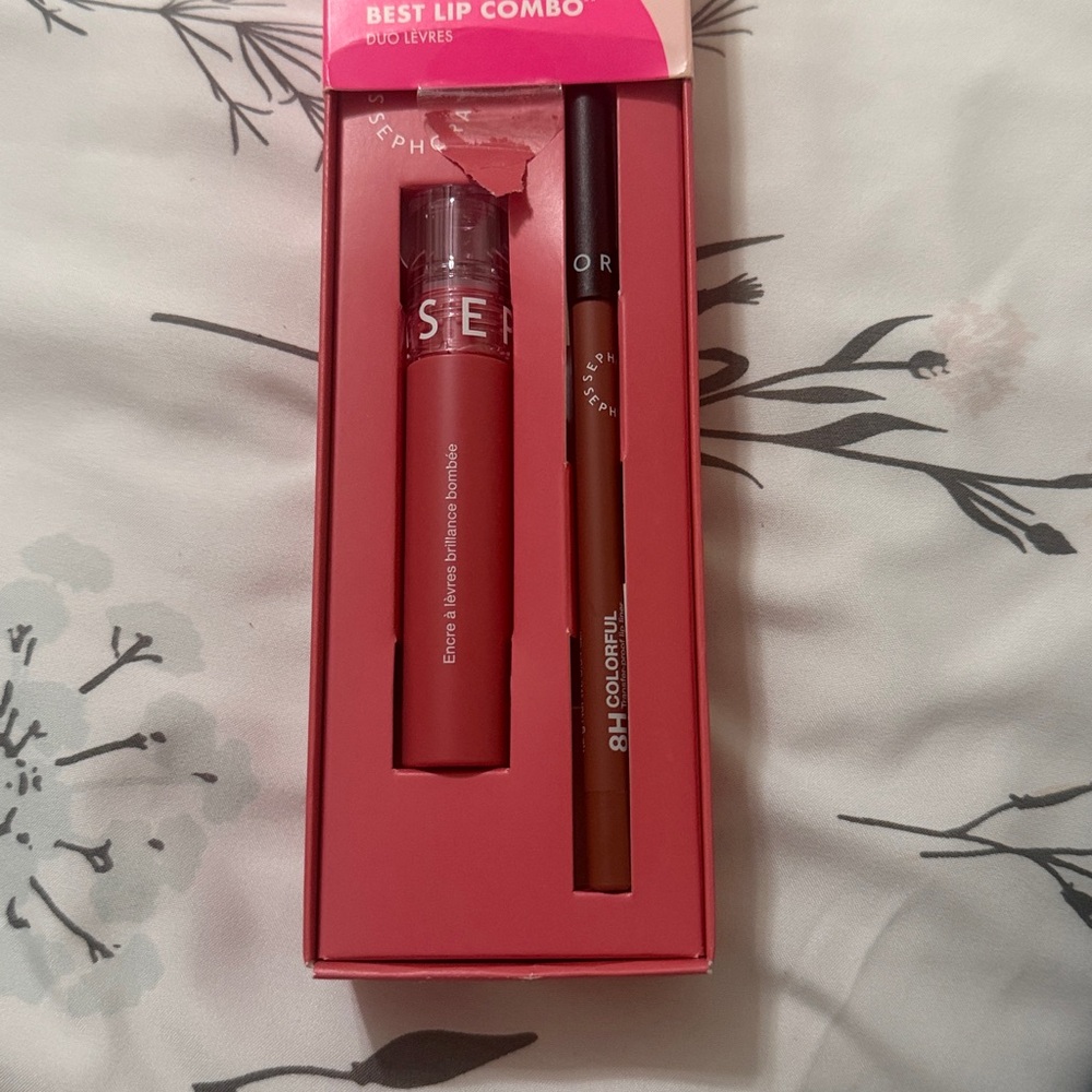 Sephora Totally Juicy Lip Tint & Lip Liner - Bright Pink - Picture 2 of 3